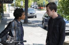 Grace Saif and Dylan Minnette in 13 Reasons Why