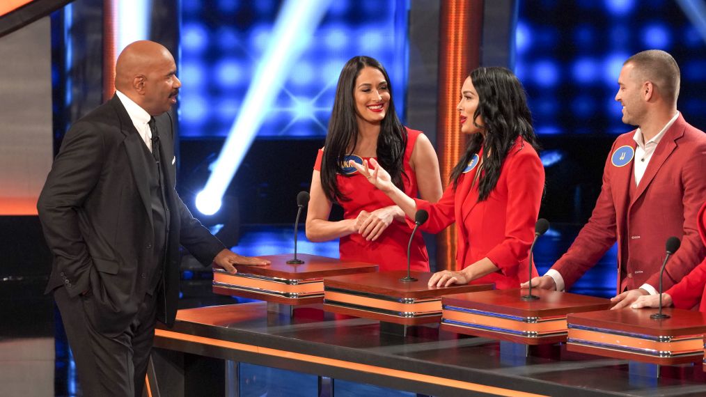 STEVE HARVEY, NIKKI BELLA, BRIE BELLA, JJ GARCIA