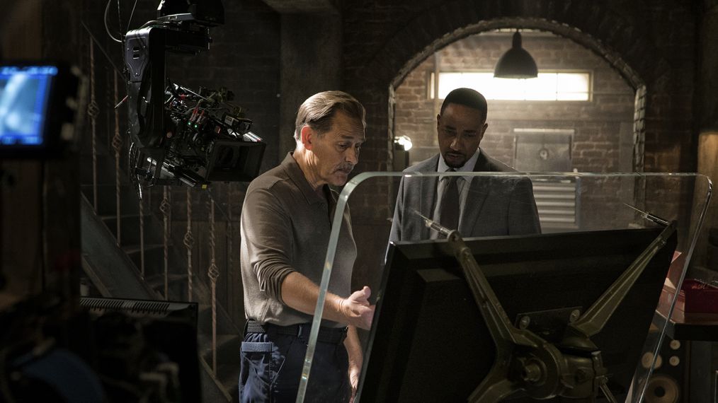 James Remar and Damon Gupton behind the scnes of Black Lightning