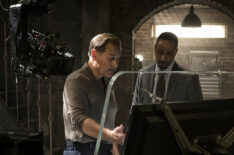 James Remar and Damon Gupton behind the scnes of Black Lightning