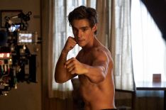 Brenton Thwaites shooting a scene in Titans