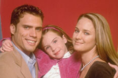 Josh Morrow as Nick, Camryn Grimes as Cassie, and Sharon Case as Sharon on Young and the Restless