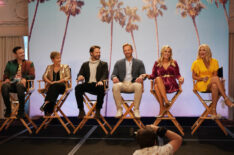 Brian Austin Green, Gabrielle Carteris, Jason Priestley, Ian Ziering, Jennie Garth, and Tori Spelling in the BH90210 'Reunion' series premiere episode