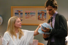 Agent Jareau (A.J. Cook) shows Dr. Reid (Matthew Gray Gubler) her new baby on Criminal Minds - 'Memoriam'