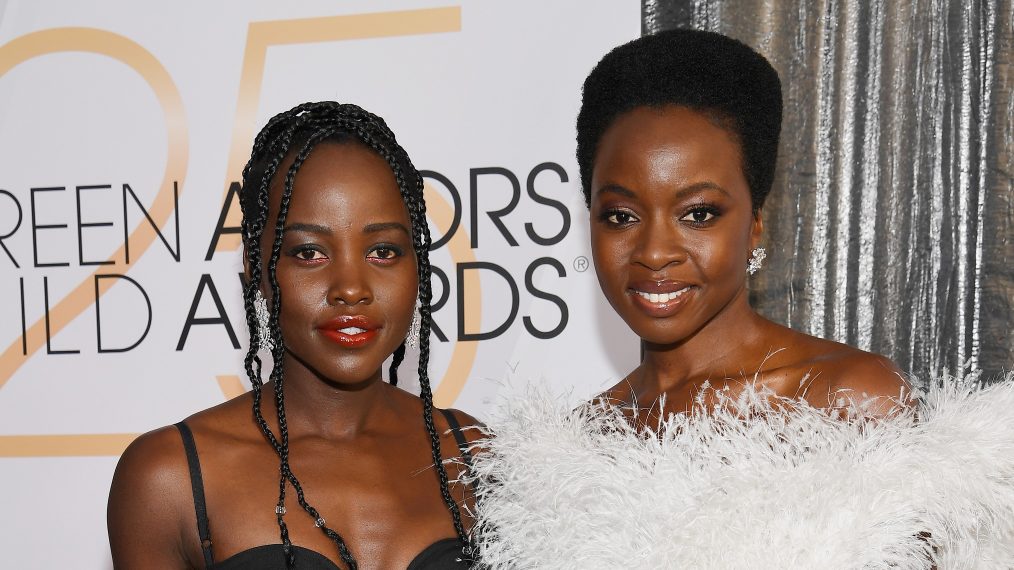 Lupita Nyong'o and Danai Gurira attend the 25th Annual Screen Actors Guild Awards