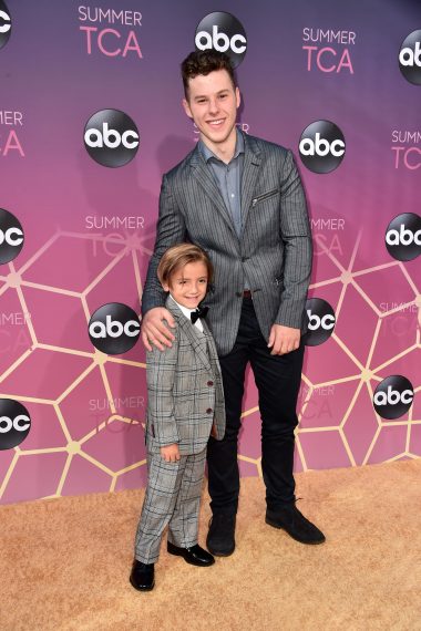 Jeremy Maguire and Nolan Gould attend ABC's 2019 TCA Summer Press Tour Carpet Event