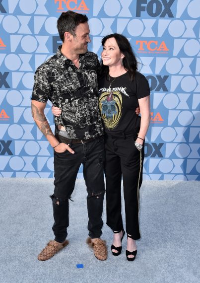 Brian Austin Green and Shannen Doherty attend the FOX Summer TCA 2019 All-Star Party