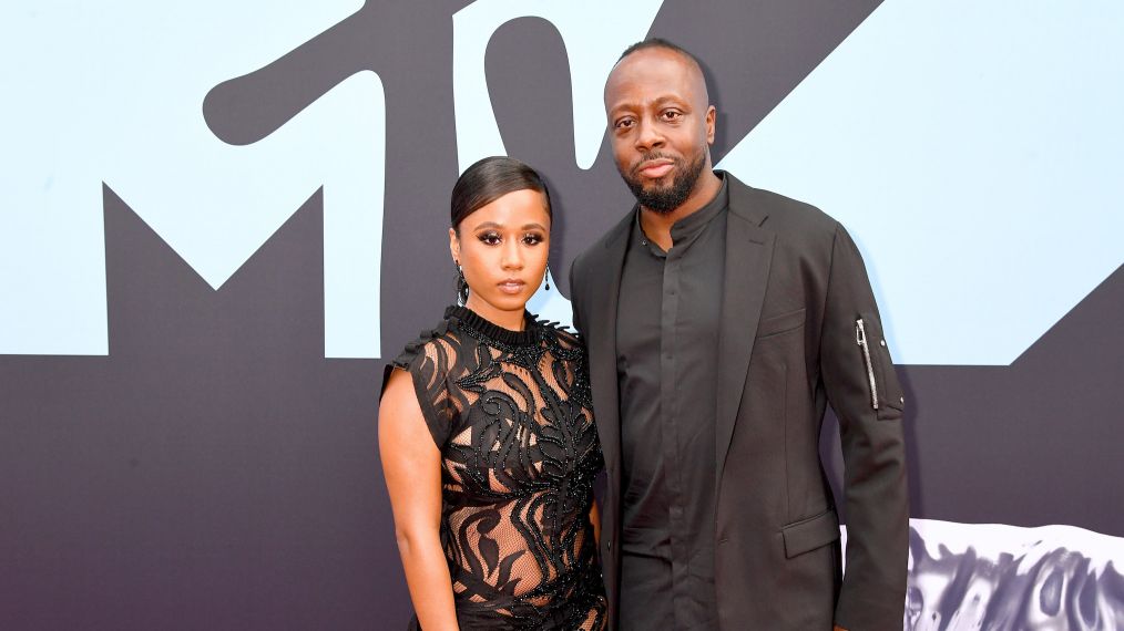 Jazzy Amra and Wyclef Jean attend the 2019 MTV Video Music Awards