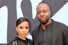 Jazzy Amra and Wyclef Jean attend the 2019 MTV Video Music Awards