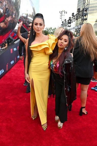 Jennifer Farley and Nicole Polizzi attend the 2019 MTV Video