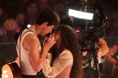 Shawn Mendes and Camila Cabello perform onstage during the 2019 MTV Video Music Awards