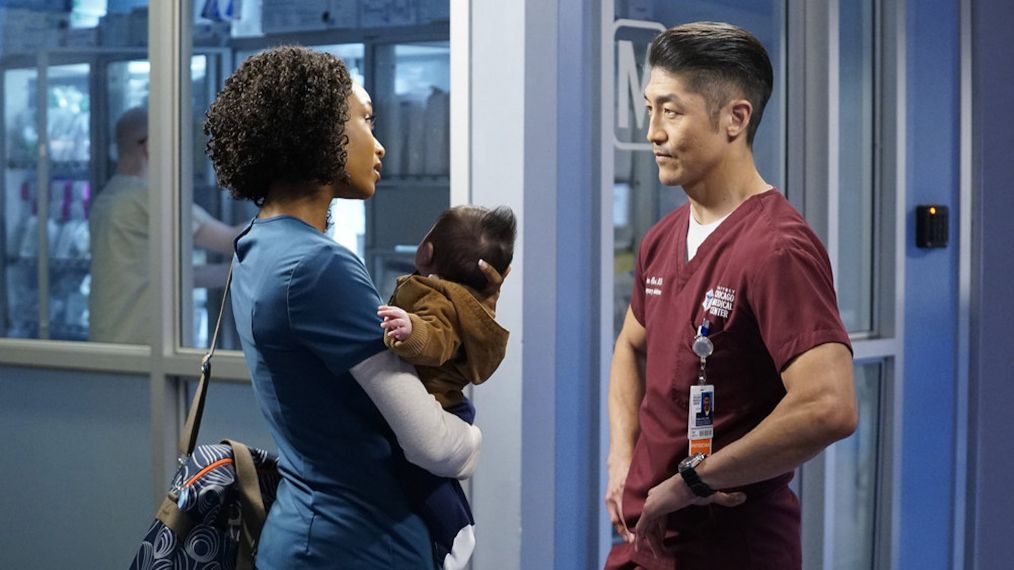 Yaya DaCosta as April Sexton, Brian Tee as Dr. Ethan Choi in Chicago Med - Season 4, 'Forever Hold Your Peace'
