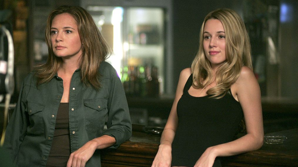 Samantha Ferris as Ellen Harvelle and Alona Tal as Joanna Beth Harvelle star in Supernatural - 'Everybody Loves A Clown'