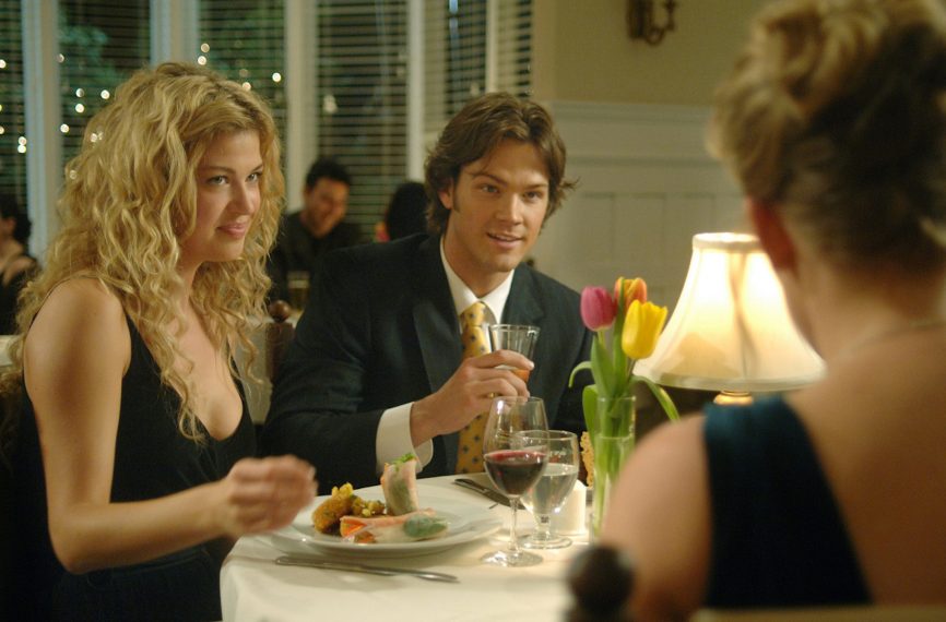 Jared Padalecki as Sam and Adrianne Palicki as Jessica Moore in Supernatural