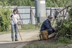 Blaine Kern III as Brandon and Jeffrey Dean Morgan as Negan in The Walking Dead - Season 10, Episode 1