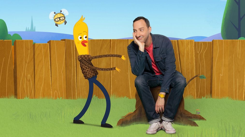 Tony Hale and Archibald and Bea photo cred Piper Ferguson