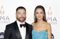 Chris Lane and Lauren Bushnell Lane attend the 57th Annual CMA Awards