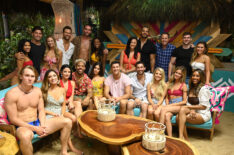 Front Row: John Paul Jones, Nicole Lopez-Alvar, Bibiana Julian, Wills Reid, Jane Averbukh, Blake Horstmann, Derek Peth, Demi Burnett, Hannah Godwin, Tayshia Adams; back Row: Katie Morton, Dylan Barbour, Annaliese Puccini, Chris Bukowski, Cam Ayala, Onyeka Ehie, Sydney Lotuaco, Clay Harbor, Chris Harrison, Kevin Fortenberry, Caelynn Miller-Keyes in Bachelor in Paradise - Season 6