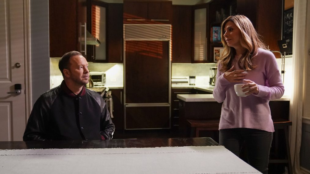 Donnie Wahlberg as Det. Danny Reagan, Callie Thorne as Maggie Gibson in Blue Bloods - 'Common Enemies'