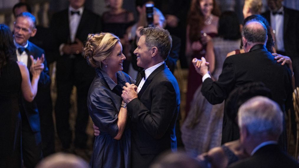 Tea Leoni as Elizabeth McCord and Tim Daly as Henry McCord dancing in Madam Secretary - 'Hail to the Chief'
