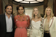 Kyra Green and Mariana Vicente with Thorsten Kaye and Katherine Kelly Lang