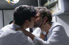 Alex Landi and Jake Borelli in Grey's Anatomy