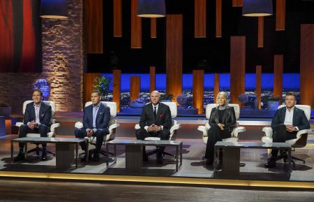 MARK CUBAN, DANIEL LUBETZKY, KEVIN O'LEARY, LORI GREINER, ROBERT HERJAVEC