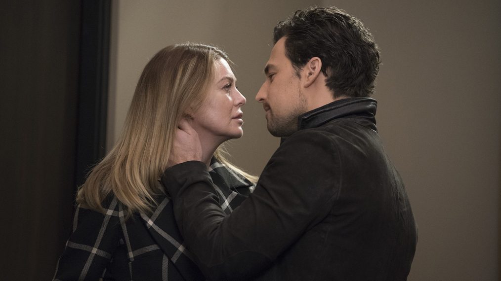 Ellen Pompeo and Giacomo Gianniotti in Grey's Anatomy - 'We Didn't Start the Fire'