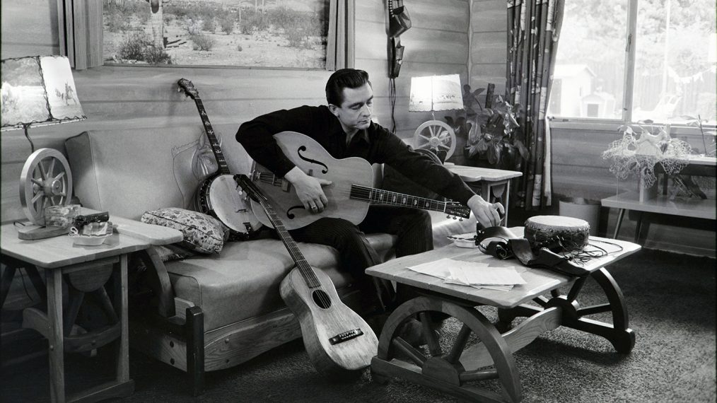Johnny Cash at his home in California, 1960