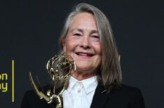 Cherry Jones poses for photos in the press room for the 2019 Creative Arts Emmy Awards