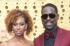 Ryan Michelle Bathe and Sterling K. Brown attend the 71st Emmy Awards