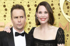 Sam Rockwell and Leslie Bibb attend the 71st Emmy Awards