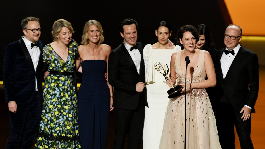Phoebe Waller-Bridge and the Fleabag team at the Emmys