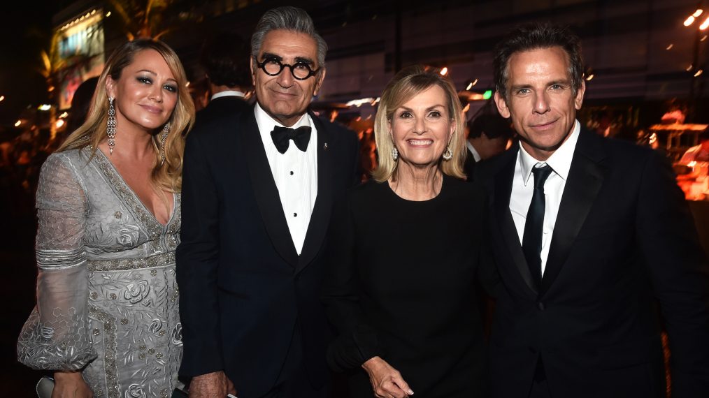 Christine Taylor, Eugene Levy, Deborah Divine and Ben Stiller attend the Governors Ball during the 71st Emmy Awards