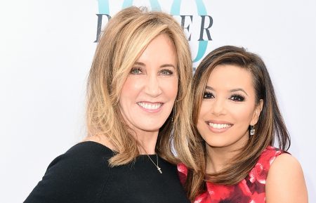 Felicity Huffman and Eva Longoria attend the Hollywood Reporter's Annual Women In Entertainment Breakfast In Los Angeles