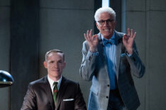 Marc Evan Jackson as Shawn, Ted Danson as Michael in The Good Place - Season 3 - 'Chidi Sees the Time-Knife'
