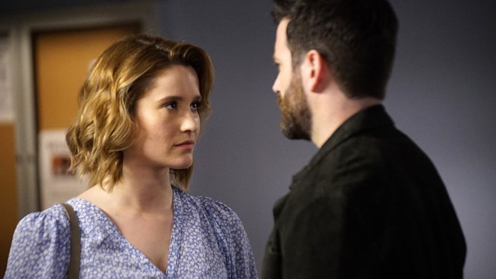 Norma Kuhling as Dr. Ava Bekker and Colin Donnell as Dr. Connor Rhodes in Chicago Med - Season 4