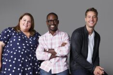 Chrissy Metz as Kate Pearson, Sterling K. Brown as Randall Pearson, Justin Hartley as Kevin Pearson in This is Us - Season 4