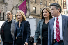 Ice T as Sergeant Odafin 'Fin' Tutuola, Kelli Giddish as Detective Amanda Rollins, Mariska Hargitay as Lieutenant Olivia Benson, Peter Gallagher as Deputy Chief William Dodds in Law & Order: Special Victims Unit - Season 21
