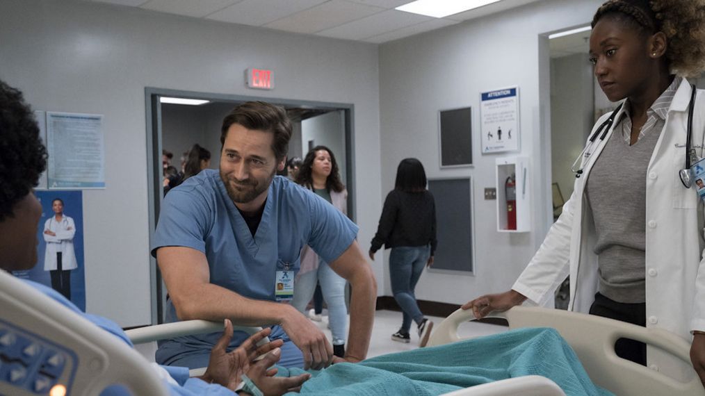 New Amsterdam - Season 2 - Ryan Eggold as Dr. Max Goodwin, Nana Mensah as Dr. Camila Candelario