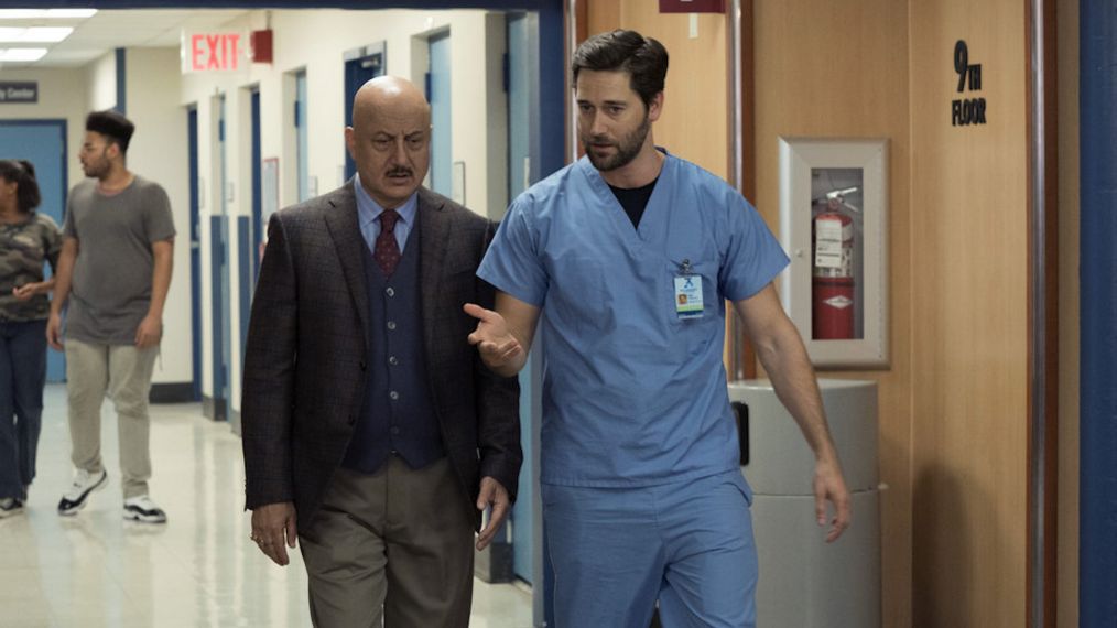 Anupam Kher as Dr. Vijay Kapoor, Ryan Eggold as Dr. Max Goodwin in New Amsterdam - Season 2 - 'Your Turn'