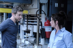 Matt Czuchry and and guest star Moira Kelly in The Resident - 'From the Ashes'