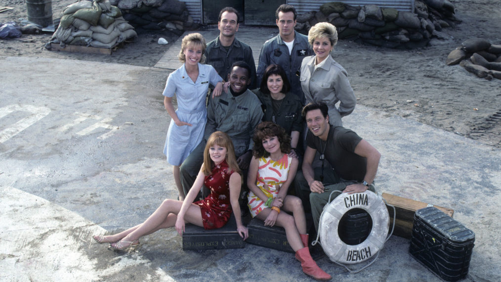 The cast of China Beach - Robert Picardo, Tim Ryan, Nan Woods, Michael Boatman, Dana Delany, Concetta Tomei, Marg Helgenberger, Chloe Webb, Brian Wimmer