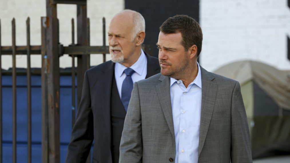 NCIS: Los Angeles - Hail Mary - Gerald McRaney (Retired Navy Admiral Hollace Kilbride) and Chris O'Donnell (Special Agent G. Callen)