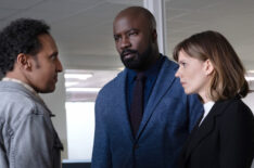 Aasif Mandvi as Ben Shakir, Mike Colter as David Acosta, and Katja Herbers as Kristen Bouchard in Evil - '3 Stars'