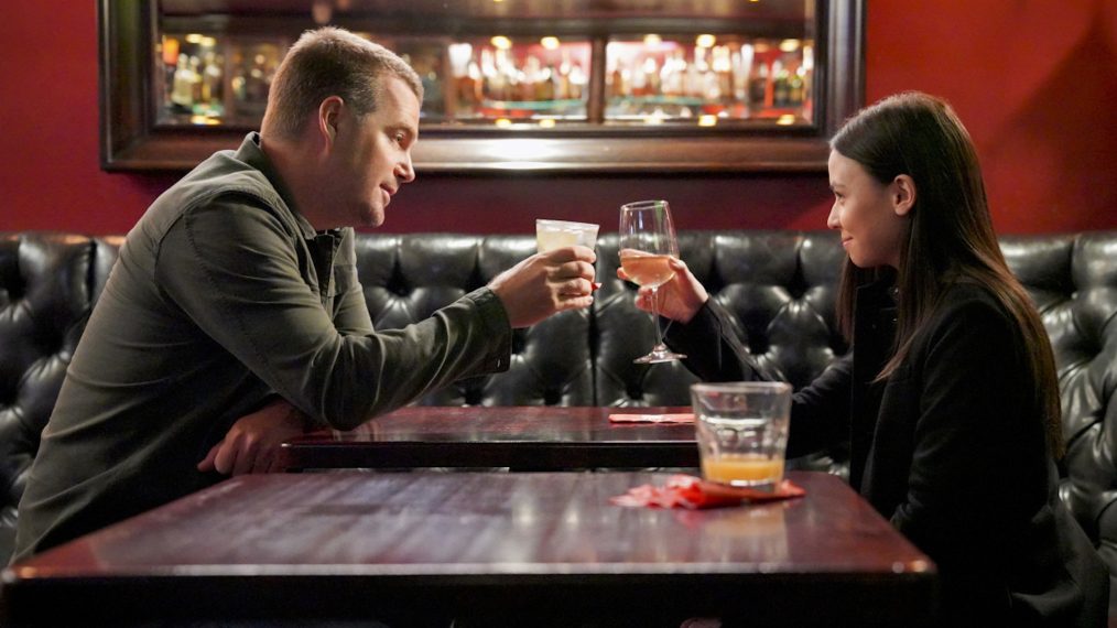 Chris O'Donnell (Special Agent G. Callen) and Melise (Jennifer Kim) in NCIS: Los Angeles - 'A Bloody Brilliant Plan'