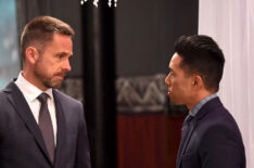 William deVry (Julian) and Parry Shen (Brad) in General Hospital