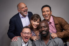 Kurt Fuller, Michael Emerson, Jessi Klein, Mike Colter, and Aasif Mandvi of 'Evil' poses for a portrait during 2019 New York Comic Con