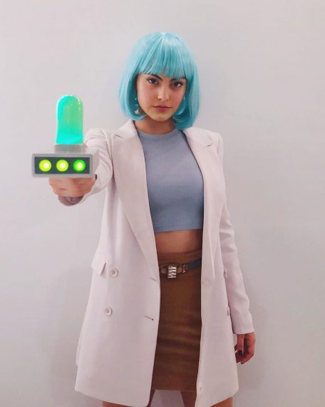 Camila Mendes as Rick & Morty's Rick for Halloween
