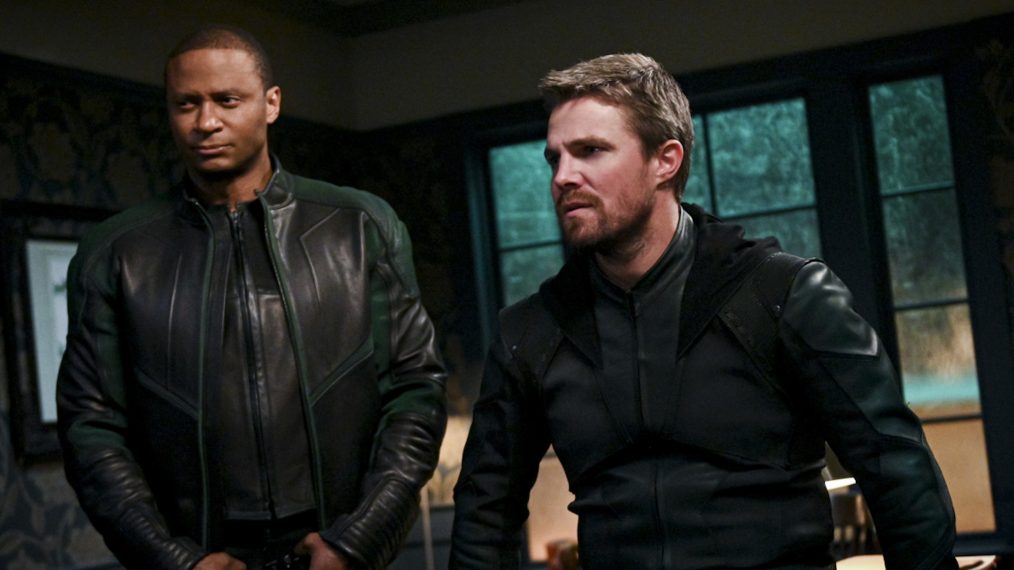 Arrow - David Ramsey as John Diggle/Spartan and Stephen Amell as Oliver Queen/Green Arrow - 'Welcome to Hong Kong'
